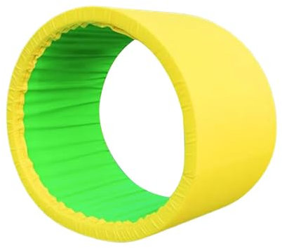 Amagogo Crawling Circle Children's Crawling Toy Sensory Training Rolling Prop Cloth Material Suitable for Parent Child Outdoor Interactive Game K, Yellow
