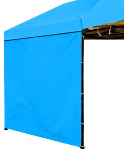 MQoutdoor Parois latérales ultralégères pour tente d'auvent de 25,4 x 25,4 cm, parois latérales revêtues d'argent avec corde à nouer, 1 pièce, bleu ciel