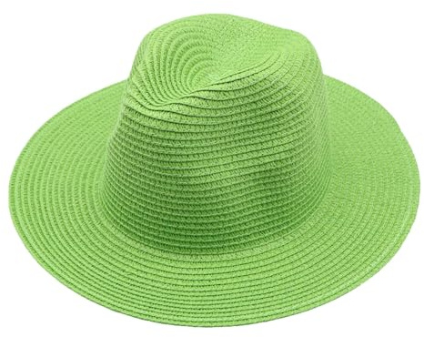 Chapeau Fedora Panama unisexe pliable – Chapeau de soleil en paille réglable à large bord pour homme et femme, casquette de plage pliable pour voyage, jardinage, jogging