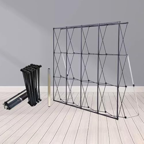 1,8 x 3,5 m vikbart mörkläggningstyg stativ bakgrund displaystativ för rak spänningsaffisch för järn/marknadsevenemang butiksevenemang (2,3 x 4,55 m)