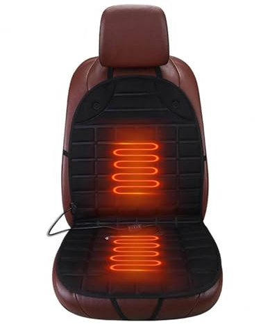 Non-Slip Universal- 𝐡𝐞𝐚𝐭𝐞𝐝 𝐜𝐚𝐫 𝐬𝐞𝐚𝐭 𝐜𝐨𝐯𝐞𝐫 Ergonomic Easy Installation Suitable for All Types of Vehicles