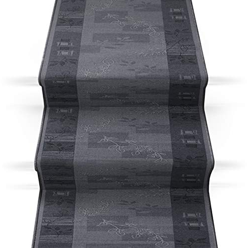 casa pura Treppenteppich Treppenläufer | viele Größen | stilvoller Läufer für den durchlaufenden Treppenbelag | GUT-Siegel | Qualitätsprodukt aus Deutschland (grau 80x400 cm)