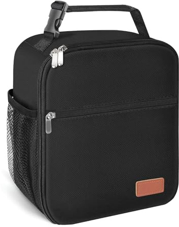 HABOPET Lunch Box for Men & Women Durable Lunch Bag for Work & Adults Reusable Insulated Small Lunchbox Black