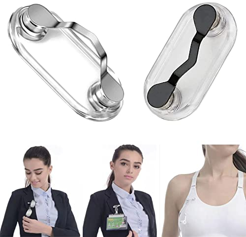 Kuaikely 2 Pièces Porte-lunettes Magnétiques en Acier Inoxydable, Pince à Lunettes Magnétique, Pince de Ligne de Casque, Convient pour Suspendre des écouteurs, des Lunettes, etc