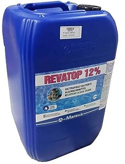 Mareva Alghicida, Antialga battericida Revatop 12% per Trattamento Piscine per Recupero Acqua Verde 20 kg
