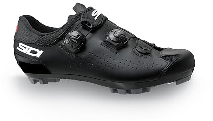 Sidi XC Langlaufschuhe mit breiter Passform, professionelle Mountainbike-Schuhe für Herren, MTB Eagle 1 Mega, weiches Ristverschlusssystem, integrierte Ferse, Schwarz, 8 US Wide