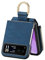 Custodia COQUE per Motorola Razr 40,Custodia in pelle per telefono cellulare con cerniera pieghevole magnetica con slot per schede per Motorola Razr 40-Blu