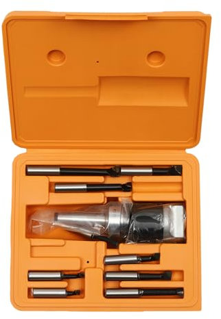 Mandrin de perçage 9 pièces 10-125 mm Alésage Tête de forage pour fraiseuse Tête rotative M12 Accessoires Set avec coffret en plastique