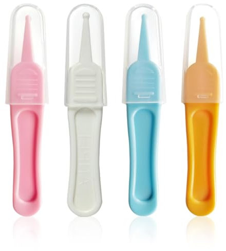 WeddHuis 4 PCS Baby Nasenpinzette Baby Sicherheits Pinzette Nasenreinigung Pinzette Schonend und Sicher