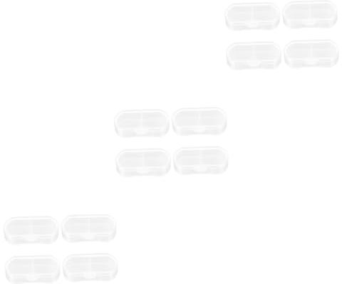 HAPINARY 12 Stk Kleine Pillendose Pillenerinnerungsfall Minibehälter Tragbares Pillenetui Große Stoffbinden Menstruation Aufbewahrungsbehälter Für Medikamente -organizer Plastik Weiß