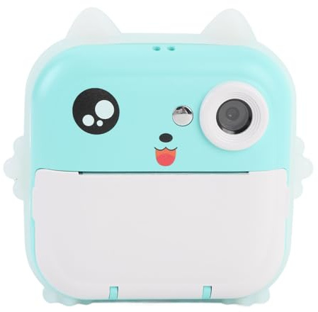 48 MP Kids Instant Print Camera, Selfie Lens 1080P Video, Portabel Resekamera, Roliga Ramar, Tydlig Utskrift, 800mAh Batteri, 128GB Stöds, Födelsedagspresenter för Pojkar, (Grön)