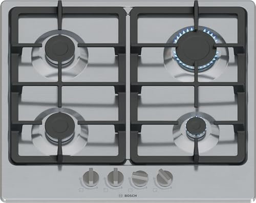 Bosch PGP6B5K90, Série 4, Plaque gaz, 4 feux, 60 cm, Inox