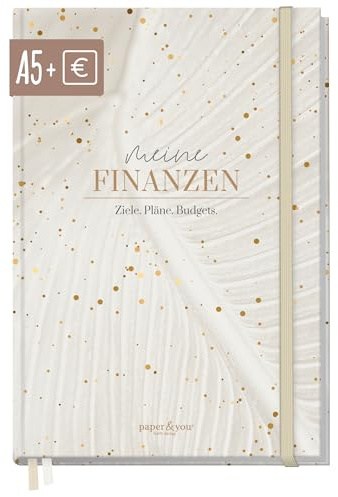 Häfft paper&you® Finanzplaner A5+ Haushaltsbuch Sparkling Leaf