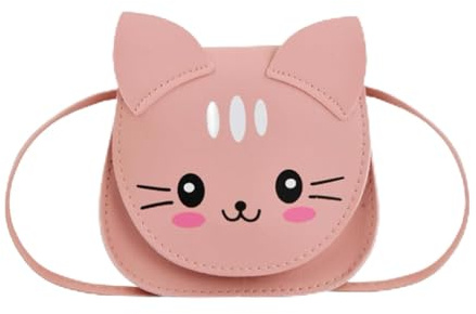 JazRvr 9-teiliges Kleine Mädchen Katze Umhängetasche,Süße Handtaschen kinder Prinzessin Mini Taschen mit Verstellbarem Gurt Kinder Crossbody Tasche Für Kinder Mädchen Alltag/Geschenk