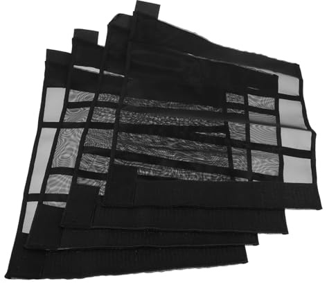 jojofuny Protectores para Patas de Caballo Transpirables de Malla, Botas Ligeras Antideslizantes, Conjunto de 4 Piezas Negro, Protección al Aire Libre para Caballos, Uso en Pastoreo