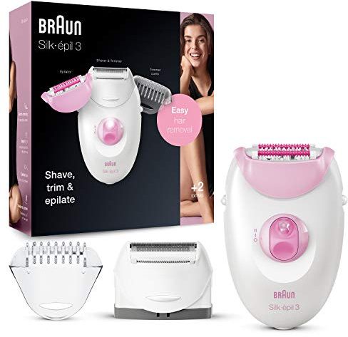 Braun Epilator Silk-epil 3 3-270, Hair Removal Device, Epilator for Women, Shaver & Trimmer, Hair Removal