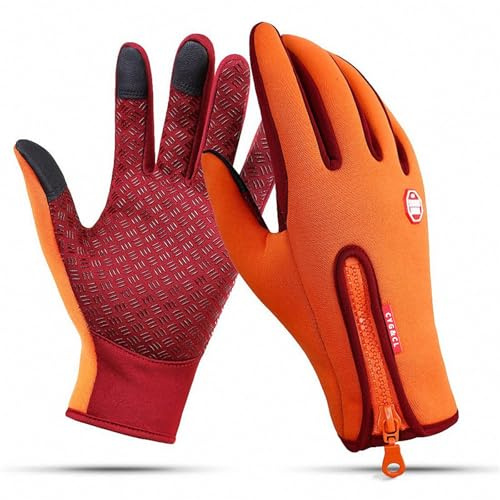 CYG&CL Outdoor Winter Touchscreen Warm Gloves, Water Resistant Windproof Anti-Slip Sports Gloves for Cycling Driving Running Hiking Climbing Skiing Sports, Adjustable Size for Men＆Women