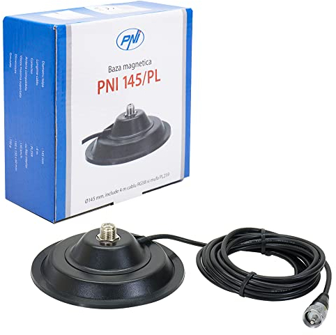 Magnetic mount for CB antenna PNI 145/PL, 145 mm, 4 m RG58 cable and PL259 connector