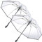 Carlo Milano Schirm: 2er-Set transparente Stock-Regenschirme, Stahl & Fiberglas, Ø 100 cm (Durchsichtiger Regenschirm, Stockschirm, Transparenter)…