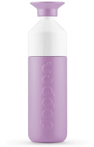 Dopper Insulated Throwback Lilac Thermosflasche - Edelstahl Trinkflasche 580ml - Kaffeebecher to go - Thermobecher für Kaffee, Tee - Doppelwandig und Auslaufsicher, 24H Kalt / 9H Heiß, 4435