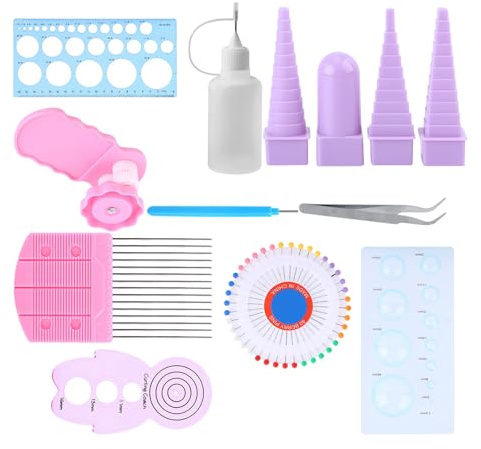 Kit De Herramientas De Filigrana De Papel 11 En 1, Juego De Pinzas De Regla De Peine De Crimpadora De Manualidades De Papel De Bricolaje, Pinzas De Tiras De Herramientas Ranuradas Para Clase De Aprend