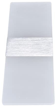 Lámpara De Pared Led Cuadrada 6W Acrílica, Alta Luminosidad 360°, Ideal para Dormitorio y Comedor, Luz Cálida Plata