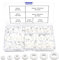 YIXISI 270 PCS 7 Sizes Rubber Grommets Kit, Conductor Gasket Ring Grommets, Rubber Hole Plugs Electrical Wire Gaskets, for Protecting Wires, Cables and Plugs, White