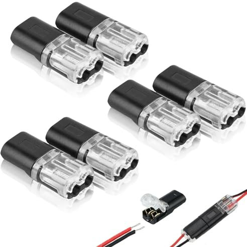 6 PCS Wire Connectors,Electrical Connectors with Locking Buckle,Electrical Wire Connectors，Cable Connector for Cable Two-Wire Butt Connector