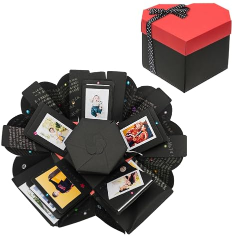Donboly Überraschungsbox Kreative Explosion Box DIY Geschenk Scrapbook und Fotoalbum Geschenkbox Geburtstag Geschenkbox (herzförmig)