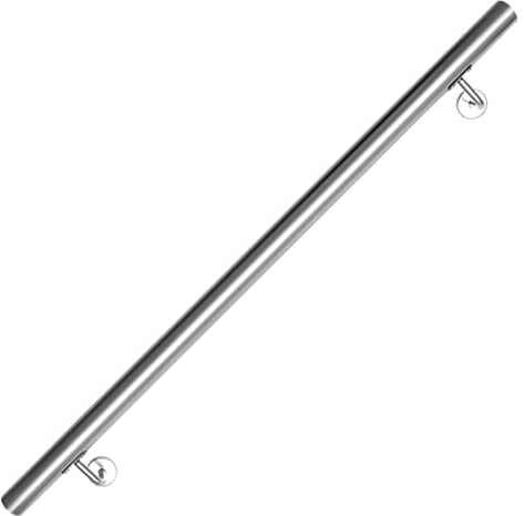 2 m Edelstahl-Treppenhandlauf, Geländer, Treppengeländer-Stützsatz, Innen- und Außenbereich, Treppenhandlauf, rutschfester Treppenhandlauf für behinderte ältere Menschen (Größe: 100 cm)