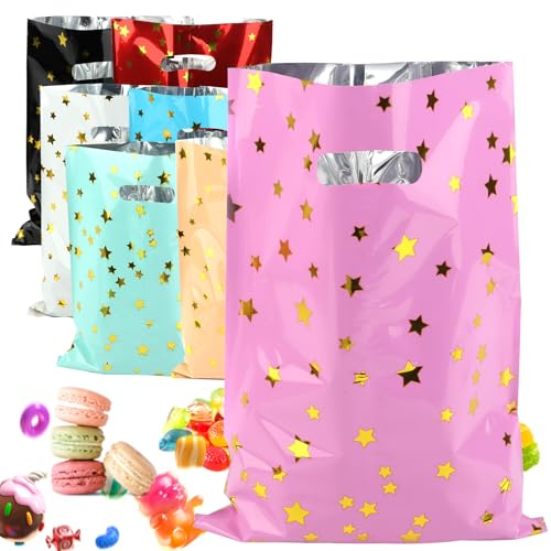 50 Bolsas de Regalo para Cumpleaños, Fiestas Infantiles, Galletas, Navidad y Bodas
