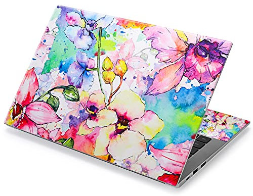 icolor Laptop Skin Sticker Decal 12 13 13.3 14 15 15.4 15.6 inch Personalized Universal Notebook Vinyl Skin Stickers Cover Art Decal Computer Protector (Flowers)