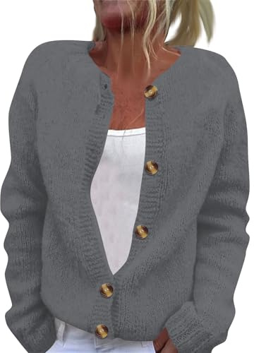 Générique Cadeau Femme Chic Vente Flash Du Jour Et Soldes L Gilet Long Capuche Cardigan Femme Toutes Les Saisons Vente En Ligne Pull Femme Coton Avec Bouton Pas Cher Gris Foncé L
