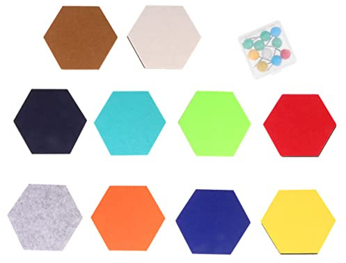 DIYEAH Adhesivo De Pared De Fieltro Tablero De Notas Eva Hexagonal Decoración Creativa Para Hogar y Aula