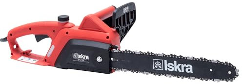 Iskra Kettensäge elektrisch 2200W, Ultra Scharfe elektrische Kettensäge, 40 cm Schwertlänge, Kettenschmierung, Hohe Sicherheit, 7000 U/min, Kabelgebunden