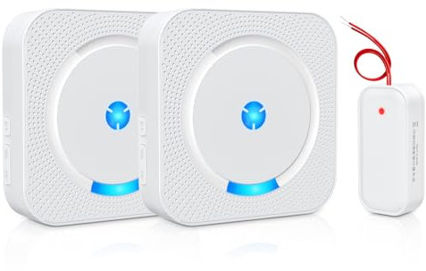 Juego de ampliación de señal de radio, timbre de puerta y gong, 1 convertidor inalámbrico, 2 enchufes