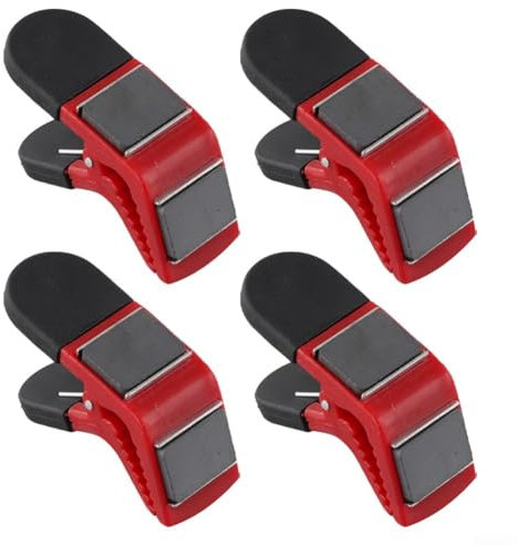 Yuanpgky 4PCS Paint Brush Holder Clips, Magnetic Brush Clip and Paint Can Opener, Painter's Multi-Purpose Tool, Compatible for all types of metal Paint Tins