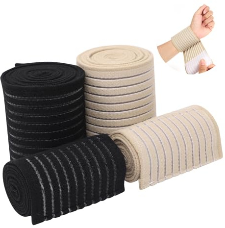 Ninnyi 4 Pcs Compression Bandage, Breathable Bandage for Knee Wraps Leg Support