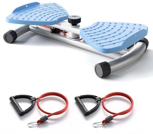 Waist Twist Sculptor Machine, Waist Trainer Disc for Weight Loss, Waist Relax, Ab Training, Balance Training, Foot Massage, Noiseless Home Exercise Equipment With Resistance Band