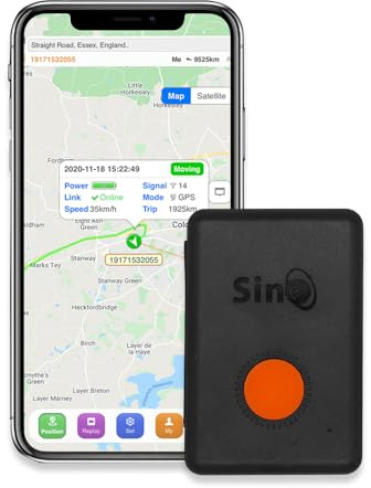 SinoTrack GPS Tracker 4G – Mini dispositif de suivi pour enfants, personnes âgées et patients atteints de démence – suivi en direct de la position avec fonction d'alarme longue durée de vie de la