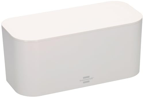 Brennenstuhl Caja de Cables para regletas de enchufes (Caja de plástico Especial ABS, Dimensiones Interiores: 296x129x134mm, Ideal para el hogar, la Oficina y Las Zonas de recepción) Blanco