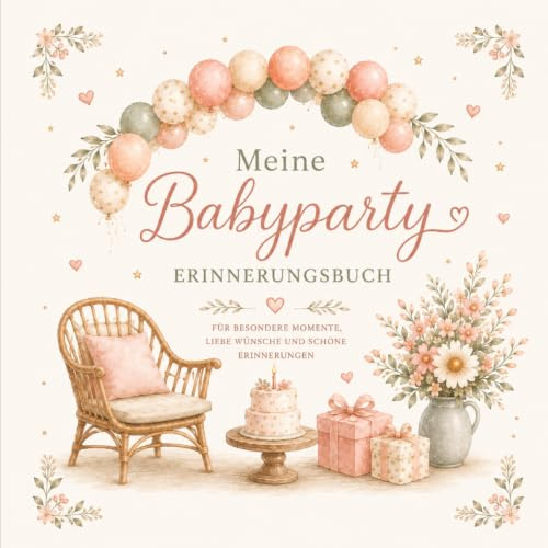 Meine Babyparty: Erinnerungsbuch zum Ausfüllen mit Wünschen, Fotos und Erinnerungen an einen besonderen Tag