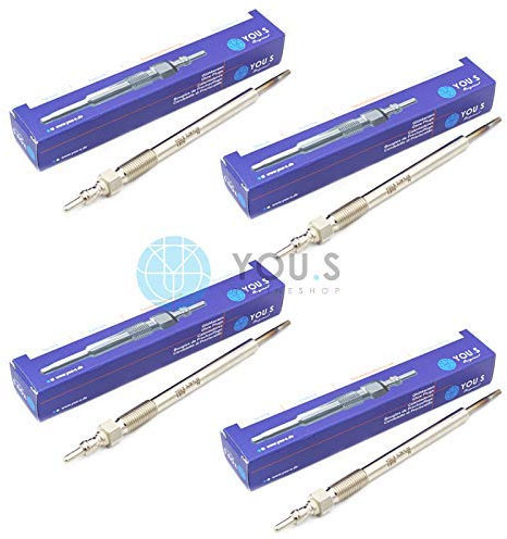 4 x YOU.S Original Glühkerzen SH0118601A 7 Volt 161 mm Länge Gewinde M10 x 1,25