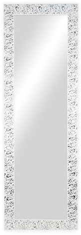 CHELY INTERMARKET Espejo de Pared Cuerpo Entero 35x140cm(47,50x152,50cm) Blanco-Plateado MOD148