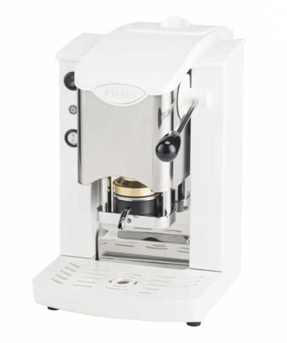 FABER COFFEE MACHINES | Modello Slot Inox | Macchina caffe a cialde ese 44mm | Pressacialda in ottone regolabile (BIANCO | BIANCO)