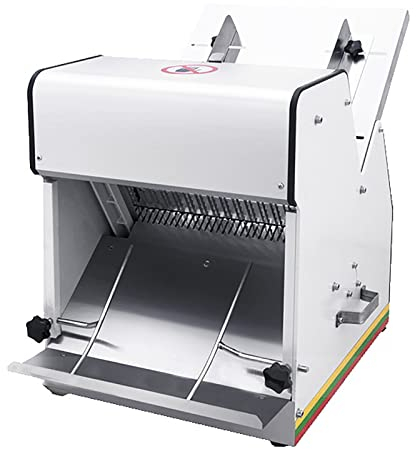 LBMED Macchina per Tagliare Il Pane Elettrica,affettatrice per Alimenti in Acciaioinossidabile con Numero 31 Fette, Lunghezza del Pane Regolabile Da100 A390mm,altezzae Uscitaalimentazioneregolabili