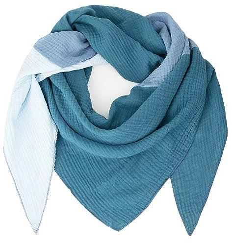 Glamexx24 Damen XXL Schal Dreieckschal Dreieckstuch Halstuch musselin Schal Poncho viele Farbkombinationen aus Baumwolle made in italy