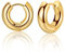 USEEDOVIA Gold Hoop Earrings for Women - Hypoallergenic Chunky Lightweight Huggie Earrings - Best Birthday Gifts for Her - 10mm