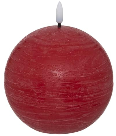 Atmosphera - Bougie boule led molia d.8cm rouge