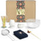 Artcome Service à thé japonais 9 pièces – Bol à matcha, fouet, cuillère, support, boîte à poudre – Kit de cérémonie fait main pour cérémonie du thé japonaise (blanc)
